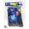 Image 1 : BLACK CREW SOCKS, SIZE 12-16