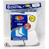 Image 1 : WHITE CREW SOCKS, SIZE 12-16