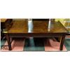 Image 1 : WOODEN RAISED EDGE COFFEE TABLE 49" X 24" X 19"