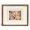 Image 1 : 25X31 MCCAVITT LION FRAMED MATTED & GLASS PICTURE