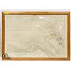 Image 1 : FRAMED MAP OF ENGLAND WEST COAST HOLYHEAD TO