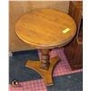 Image 1 : VINTAGE SOLID WOOD END TABLE H-23.5" D-20"