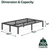 Image 1 : ZINUS YELENA 14" FULL SZ METAL PLATFORM BED FRAME