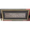 Image 1 : 20" X 44" FRAMED AND MATTED LION PICTURE