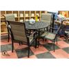 Image 1 : 4FT ROUND CAST IRON PATIO TABLE WITH 4 CHAIRS