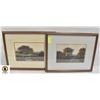 TWO FRAMED ART WALL HANGINGS