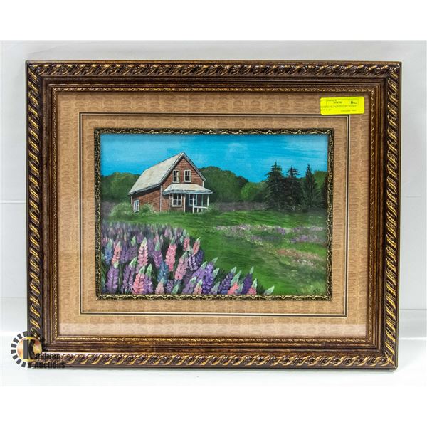 FRAMED OIL PAINTING BY JOAN G. 18.25" X 22"