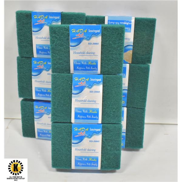 9 PACKS OF SCOURING DISH PADS,45 TOTAL