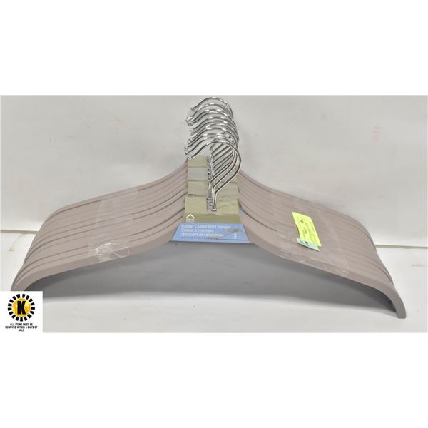 4 PACKS OF 3 RUBBER COATED SHIRT HANGERS