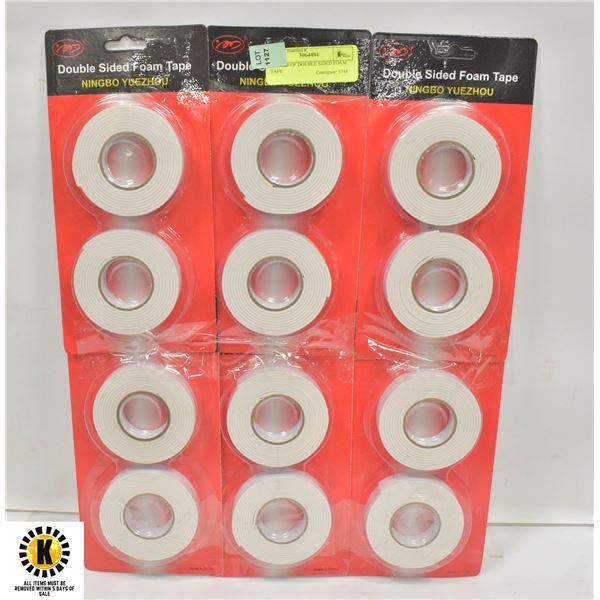 6 PACKS OF DOUBLE SIDED FOAM TAPE