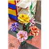 Image 1 : 38" METAL MULTI COLOR FLOWERS ON STAND