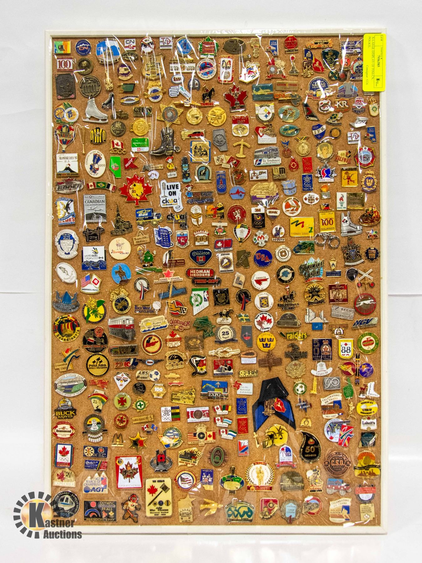 X-LARGE DISPLAY OF PINS CN, POLICE,