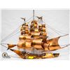 Image 1 : LARGE VINTAGE COPPER SAIL BOAT WALL ART -