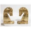 Image 1 : VINTAGE STONE HORSE HEAD BOOKENDS