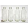 Image 1 : VINTAGE 4 GLASS QUART MILK BOTTLES