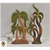Image 1 : 14 AND 18 INCH HAND CARVED WOODEN WALL ART