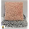 Image 1 : GREY AUSTRALIAN SHEEPSKIN 3FT RUG WITH FAUX