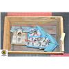 Image 1 : VINTAGE WOOD APPLE BOX WITH 2 BIRD HOUSES
