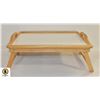 Image 1 : WOODEN SERVING TRAY LAP OR BED TRAY STAND