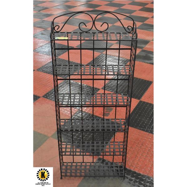 BLACK METAL GARDEN SHELF