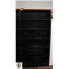BLACK BOOKSHELF H-72" W-12" L-36"