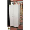 WHITE STORAGE CABINET H-60" W-13.5" L-24"
