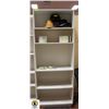 WHITE BOOKSHELF H-72" W-12" L-28"