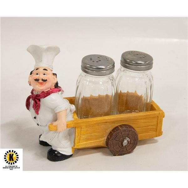 CHEF SALT & PEPPER SHAKERS