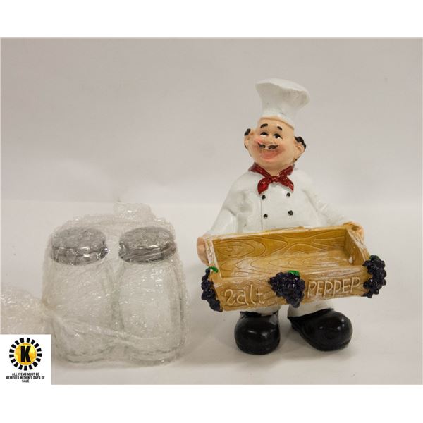 CHEF SALT & PEPPER SHAKERS