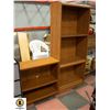 Image 1 : WOOD BOOKSHELVES 72" X 30" X 15" & 31" X 13" X 29"