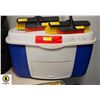 Image 1 : PORTABLE SHOP VACUUM W/ PLASTIC STORAGE CONTAINER