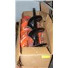 LOT OF 3 ICE AUGER BLADES: 100MM, 150MM AND 200MM
