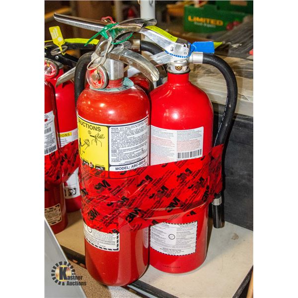 LOT OF 3 5LB FULLY CHARGED FIRE EXTINGUISHERS