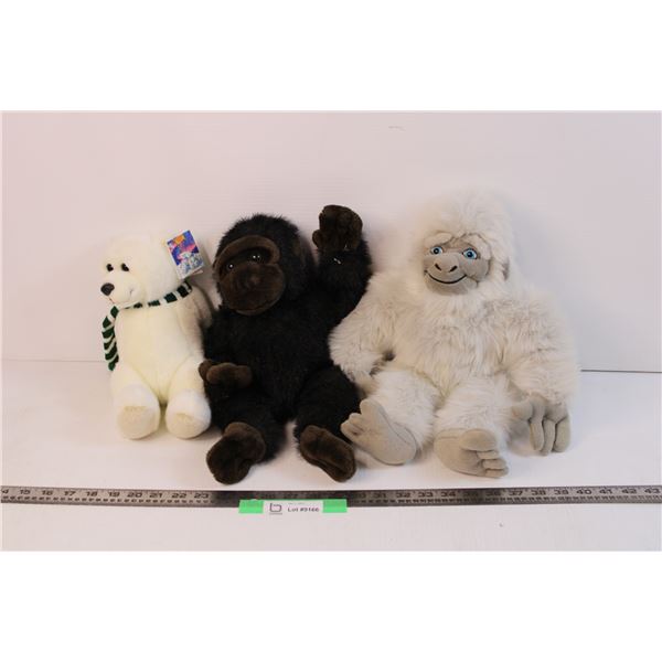 (3) Ape Stuffed Animals