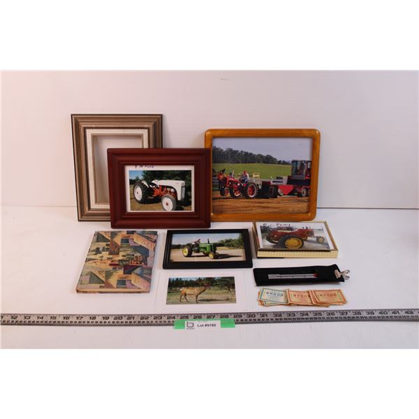 Assorted Picture Frames with Pictures and Misc.