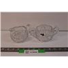 Image 1 : Hand Cut Glass Creamer and Sugar Set