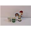 Image 2 : Rooster Figurine and Egg Cups - Made in Portugal