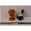 Image 2 : Vintage Skunk and Bear Figurines