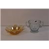 Image 2 : Glass Sugar Bowl and Saucer