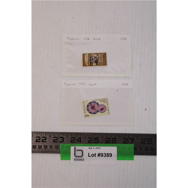 2X the Bid Price--(2) Cyprus Stamps