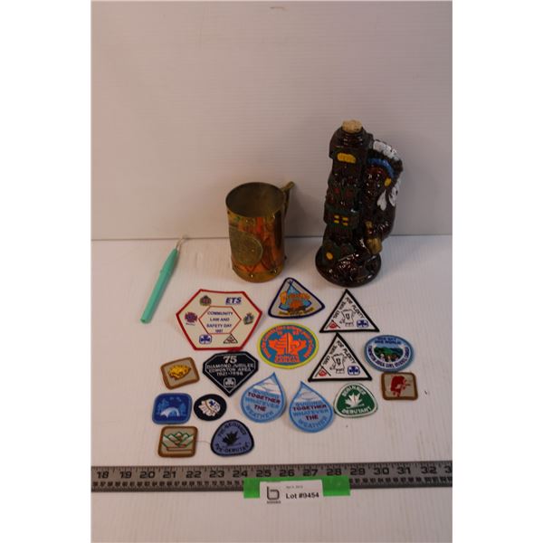 Mug and Liquor Bottle, Patches