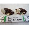 Image 1 : (2) Porcelain Cow Figurines