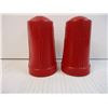 Image 2 : Vintage Red Salt and Pepper Set