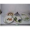 Image 1 : (4) Assorted Serving Dishes (Platter, Plates, Bowl) + Divided Candy Dish and Misc.