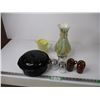 Image 1 : Small Graniteware Roaster, Spice Shaker Jars, Vase (Made in England) + Misc.