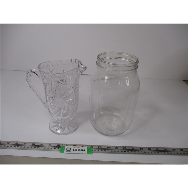 Crystal Pitcher + Jar