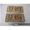 Image 1 : (2) 1973 Saskatchewan License Plates