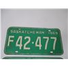 Image 2 : Pair of 1969 Saskatchewan License Plates