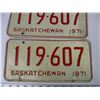 Image 3 : Pair of 1971 Saskatchewan License Plates