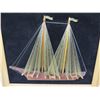 Image 2 : String Art of Sailboat on Velvet Background (19" x 23")